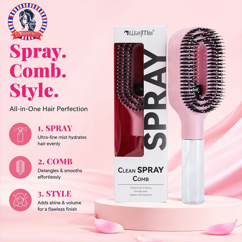 Spray Bottle Hair Brush