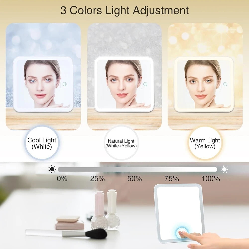Portable Travel Makeup Case with LED Mirror